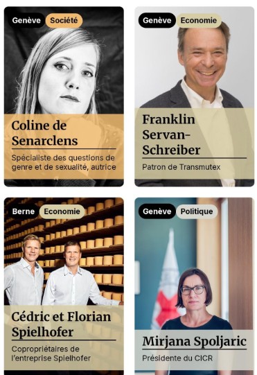 Les 100 personnalités qui font la Suisse romande en 2025 - Le Temps